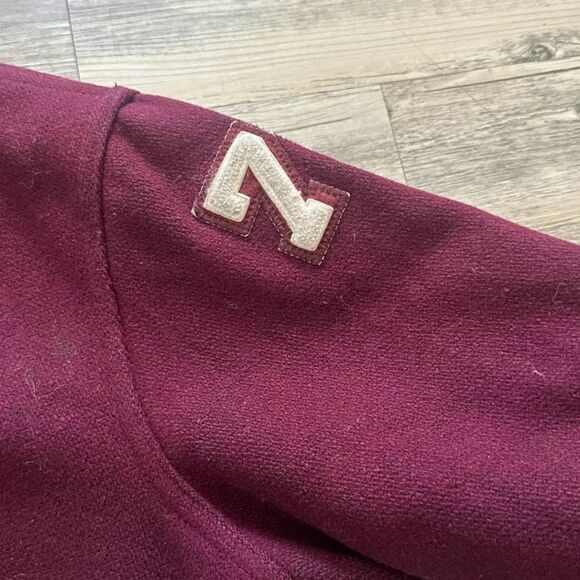 Vintage 40s Columbus Academy Vikings Varsity Jacket Size 44 Chain Stitched - Picture 5 of 8